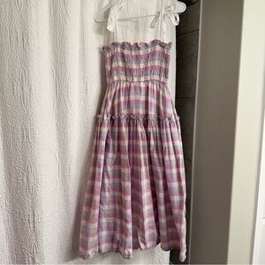 Charming Pink Plaid Dress